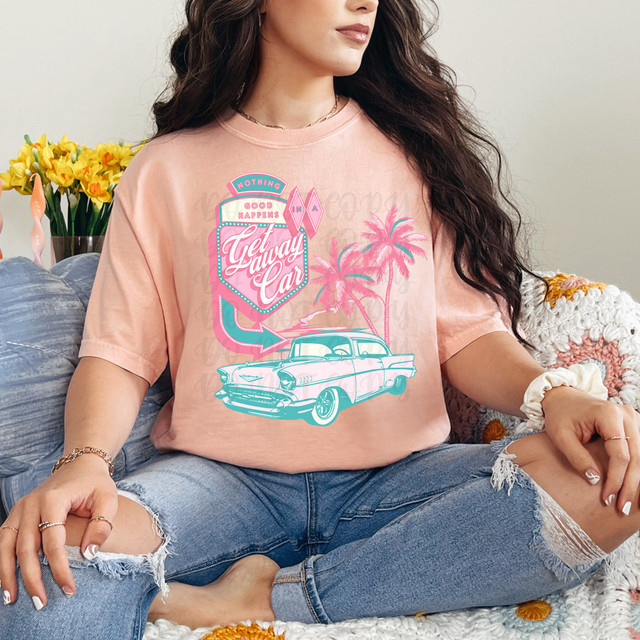 Getaway Car DTF Heat Transfer