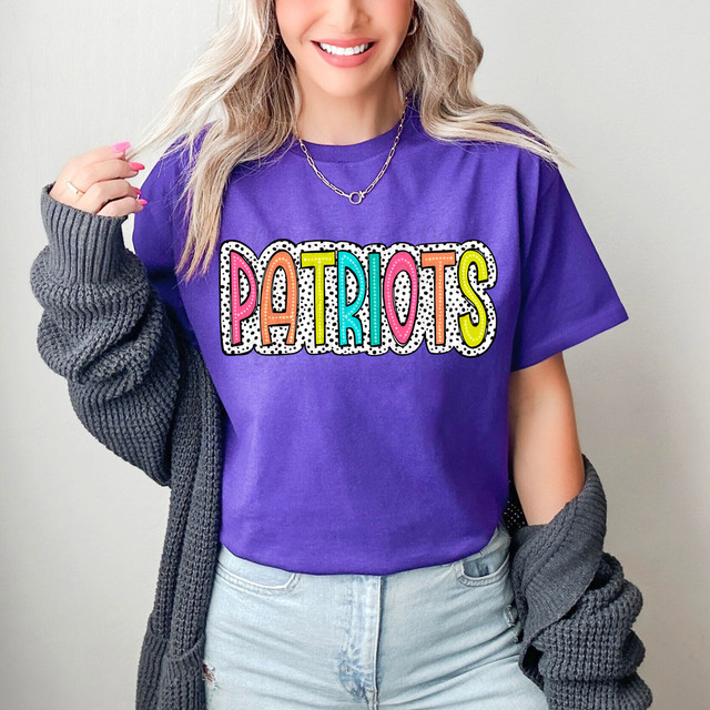 Patriots Dalmatian Dots DTF Heat Transfer