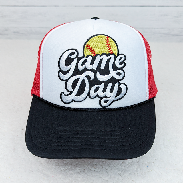 OVERSIZED Game Day SOFTBALL Hat/Pocket Embroidered Patch