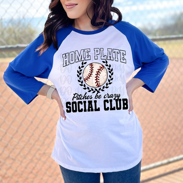 Home Plate Social Club Pitches Be Crazy DTF Heat Transfer