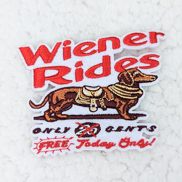 Wiener Rides Embroidered HAT/POCKET Patch