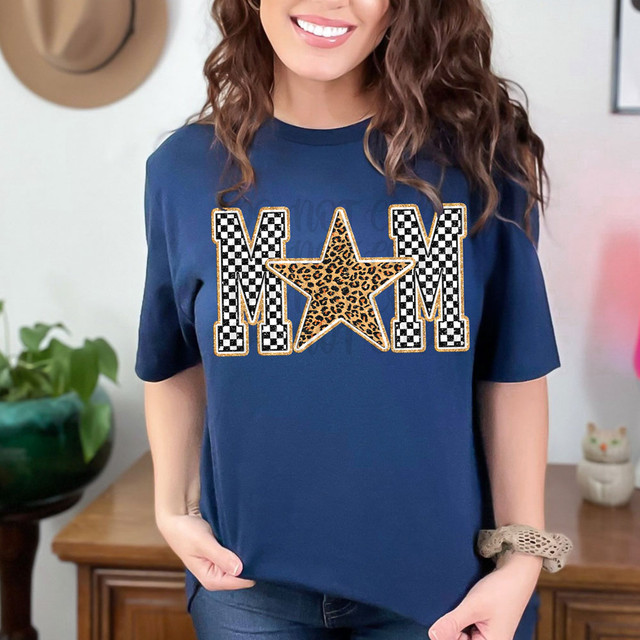 Mom Faux Glitter DTF Heat Transfer