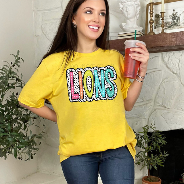 Lions Dalmatian Dots DTF Heat Transfer