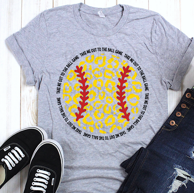 Take Me Out To The Ball Game Softball DTF Heat Transfer