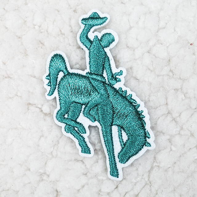 Turquoise Rodeo Cowboy HAT/POCKET Patch