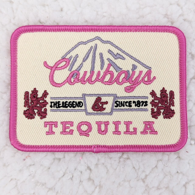 Cowboys & Tequila Embroidered HAT/POCKET Patch