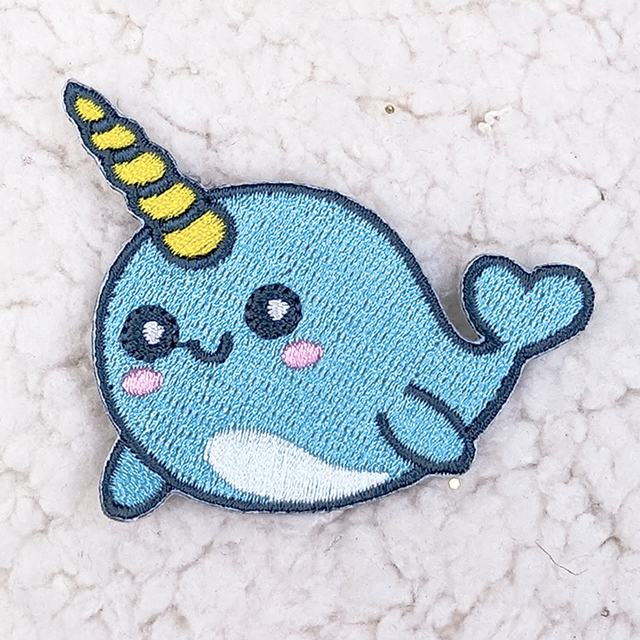 Narwhal Embroidered  HAT/POCKET Patch