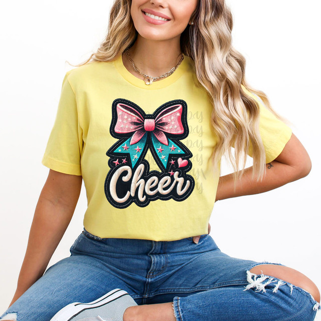 Cheer Coquette Faux Patch DTF Heat Transfer