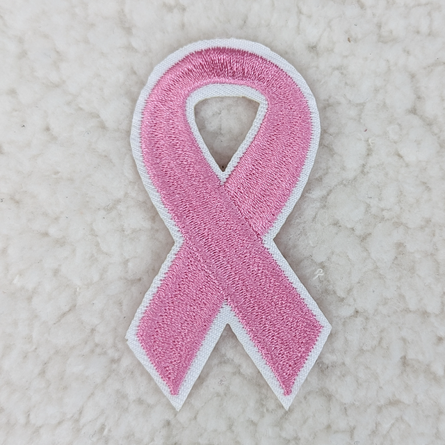 Breast Cancer Awareness Ribbon Embroidered  HAT/POCKET Patch