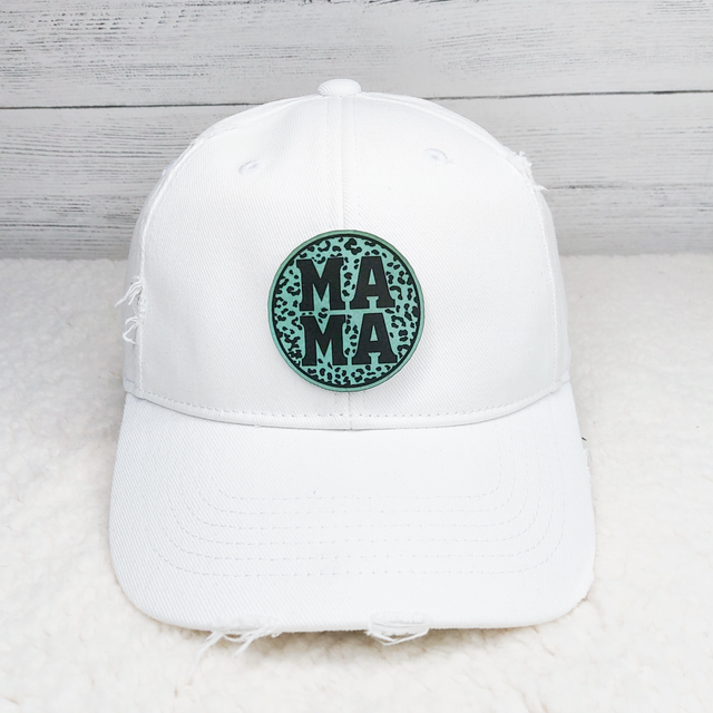 Leopard Mama FAUX Leather Patch