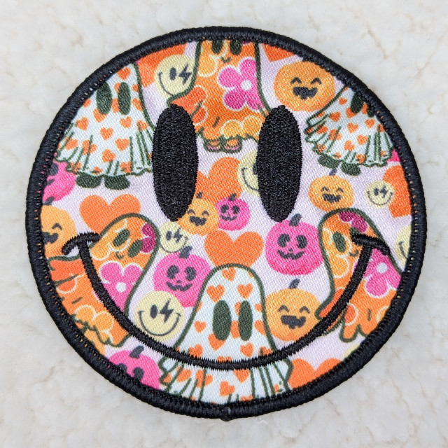 Halloween Smile Embroidered HAT/POCKET Patch 