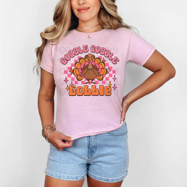 Gobble Gobble Gobble Retro DTF Heat Transfer