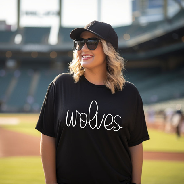 Wolves Mascot WHITE DTF Heat Transfer