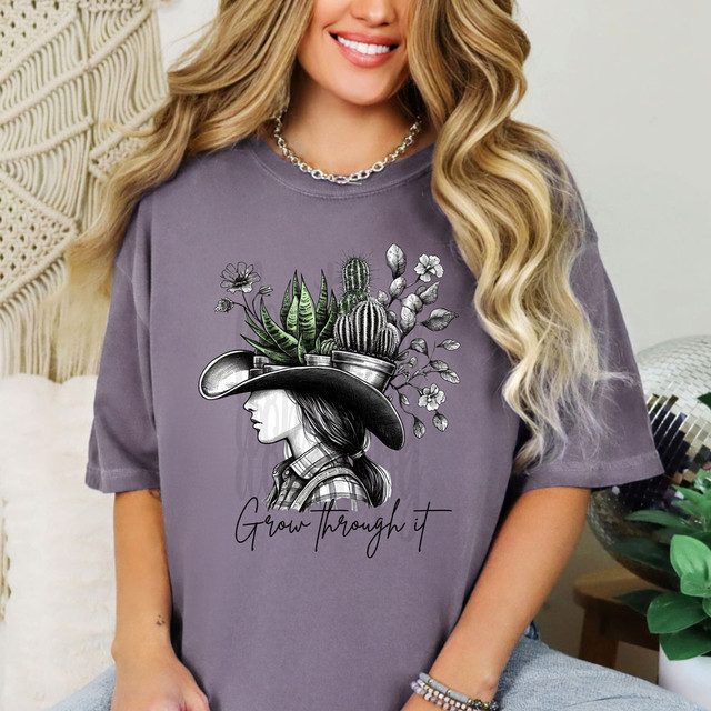 Grow Through It Boho DTF Heat Transfer