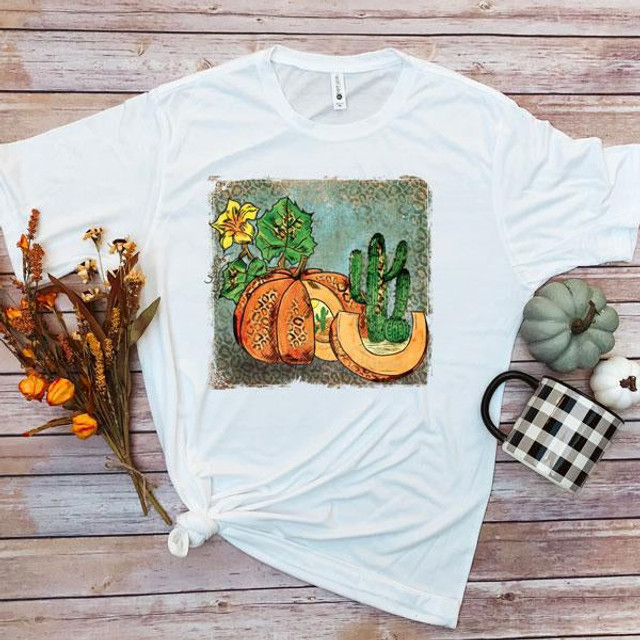 Watercolor Leopard Pumpkin Sublimation Transfer