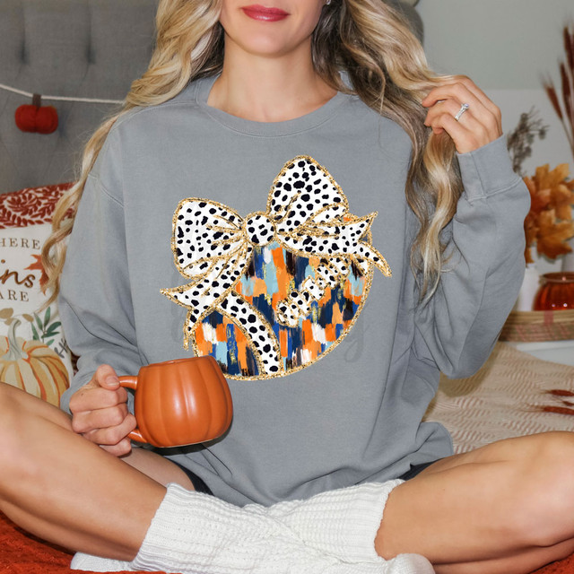 Fall Football Pattern DTF Heat Transfer