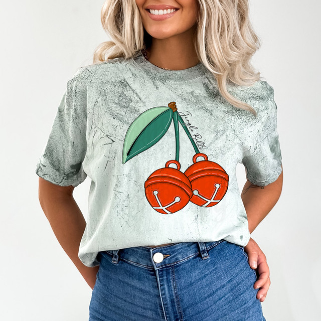 Jingle Bells Cherries DTF Heat Transfer