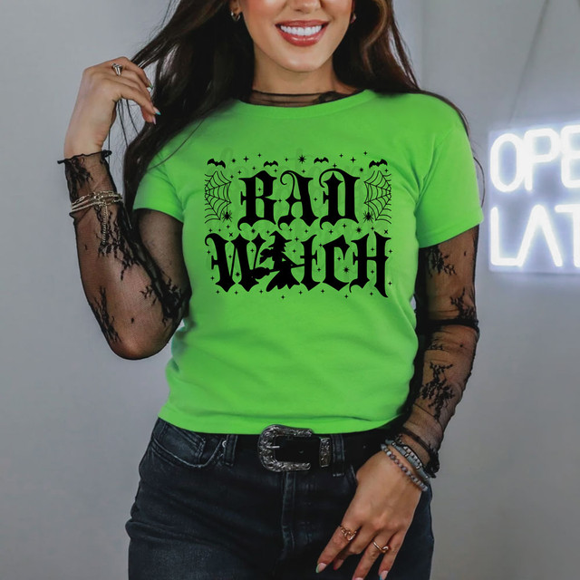 Bad Witch BLACK DTF Heat Transfer