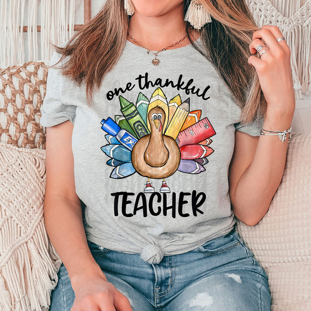 One Thankful Teacher DTF Heat Transfer