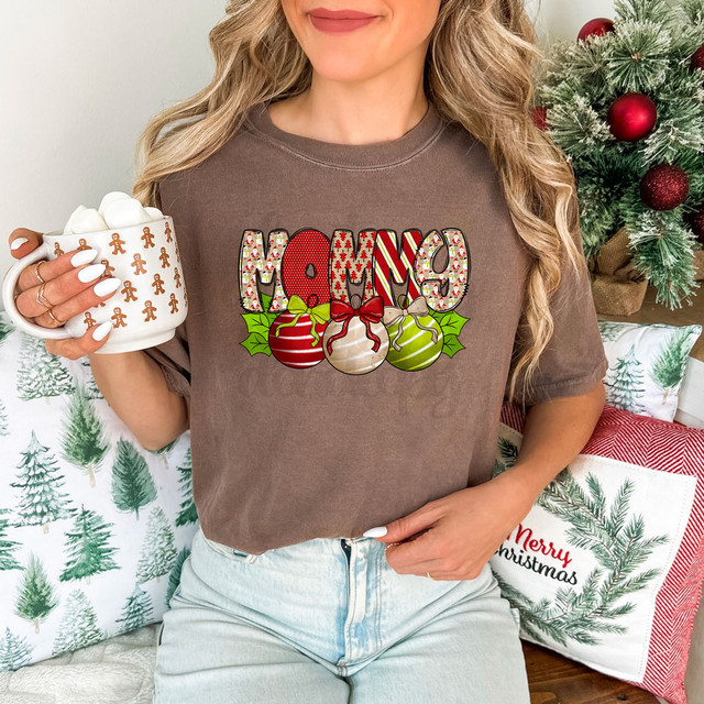 Mommy Christmas Bells DTF Heat Transfer