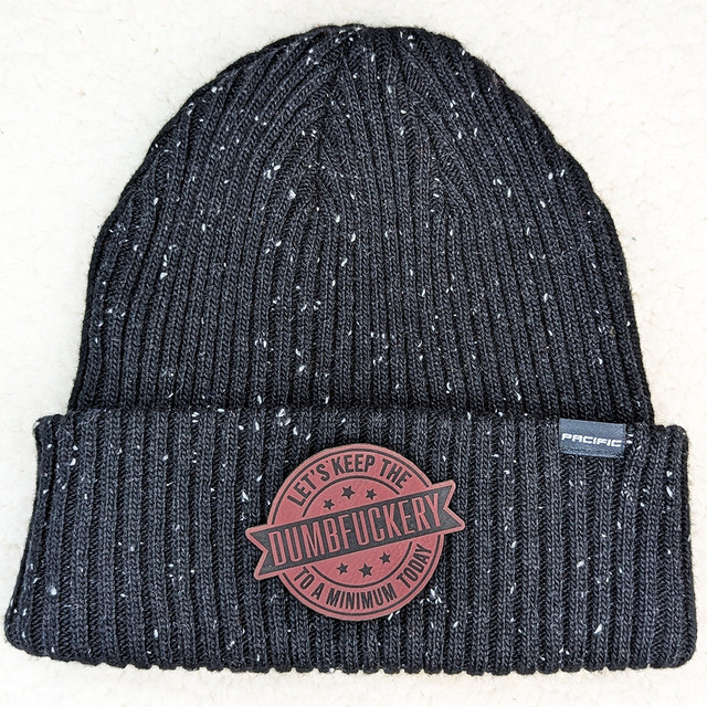 Let's Keep The Dumbfuckery To A Minimum Today FAUX Leather Patch 