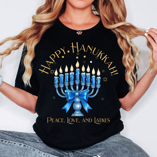 Happy Hanukkah DTF Heat Transfer