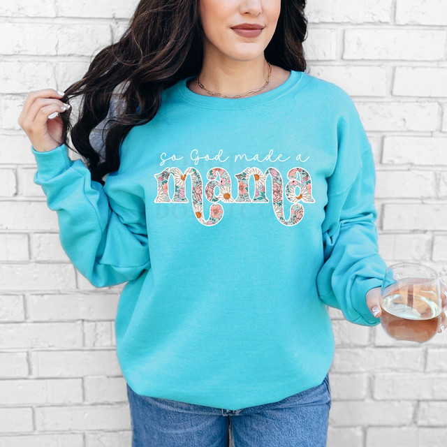 So God Made A Mama Floral DTF Heat Transfer