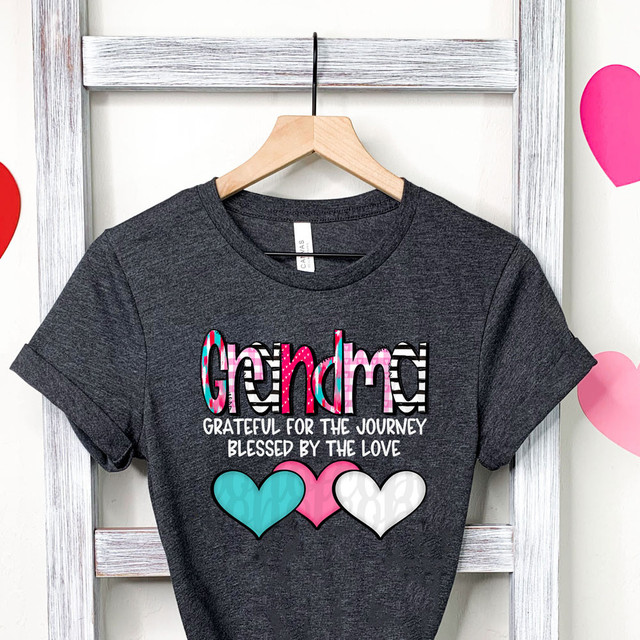 Grandma Grateful For The Journey Blessed By The Love DTF Heat Transfer 