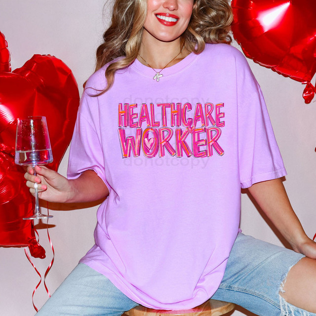 Painted Healthcare Worker DTF Heat Transfer 