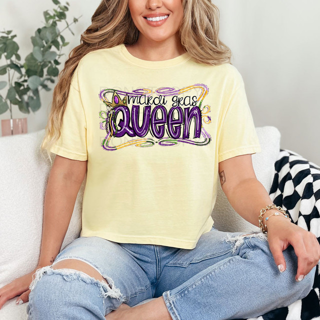 Mardi Gras Queen DTF Heat Transfer 
