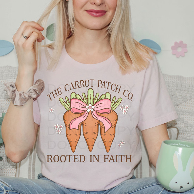 The Carrot Patch Co. Rooted In Faith DTF Heat Transfer 