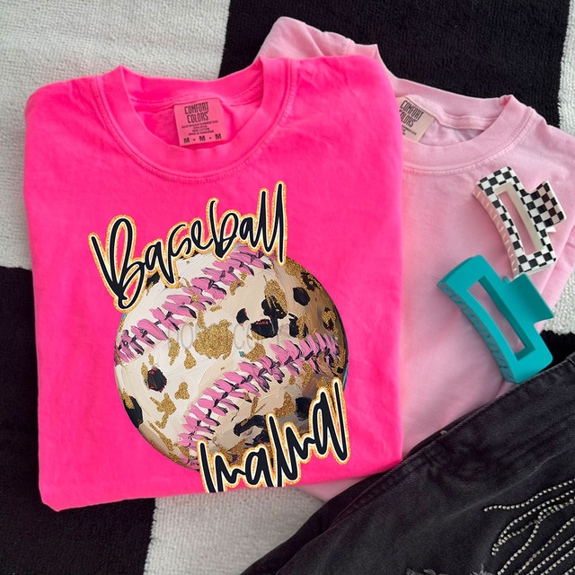 Baseball Mama Faux Glitter DTF Heat Transfer