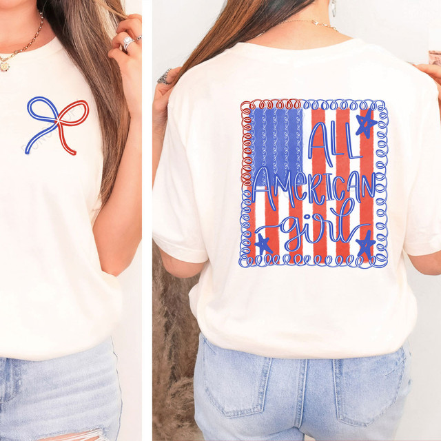 All American Girl Coquette SET DTF Heat Transfer 