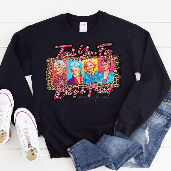 Thank You For Being a Friend Golden Girls Screen Print Heat Transfer