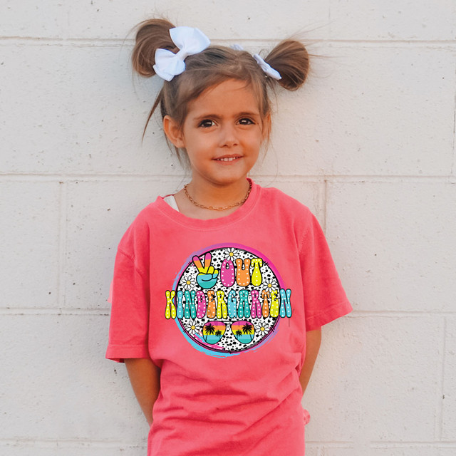 Retro Peace Out Kindergarten DTF Heat Transfer