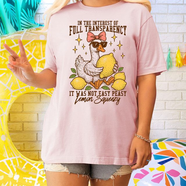 In Interest Of Full Transparency It Was Not Easy Peasy Lemon Squeezy DTF Heat Transfer 