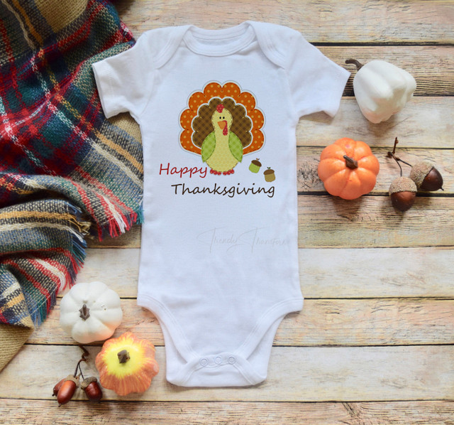 Patchwork Turkey Happy Thanksgiving Sublimation Transfer