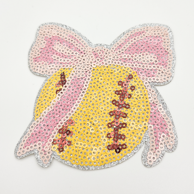 Softball Coquette Sequin HAT/POCKET Patch