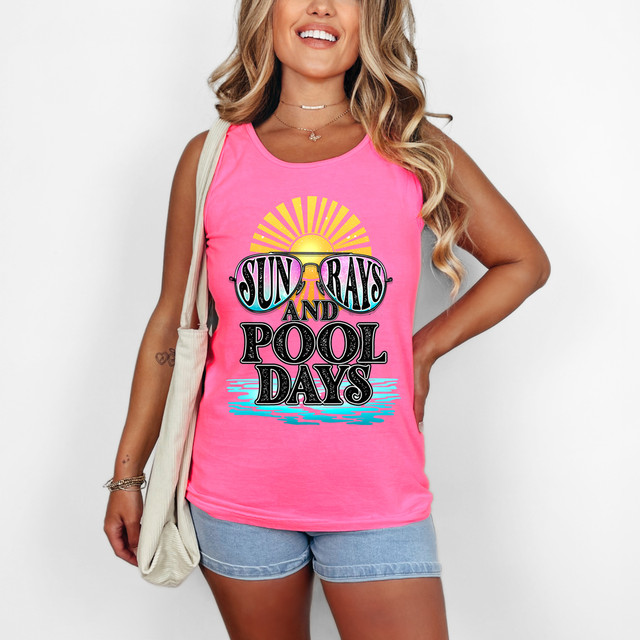 Sun Rays And Pool Days DTF Heat Transfer