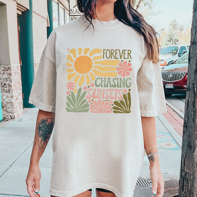 Boho Forever Chasing Sunsets DTF Heat Transfer