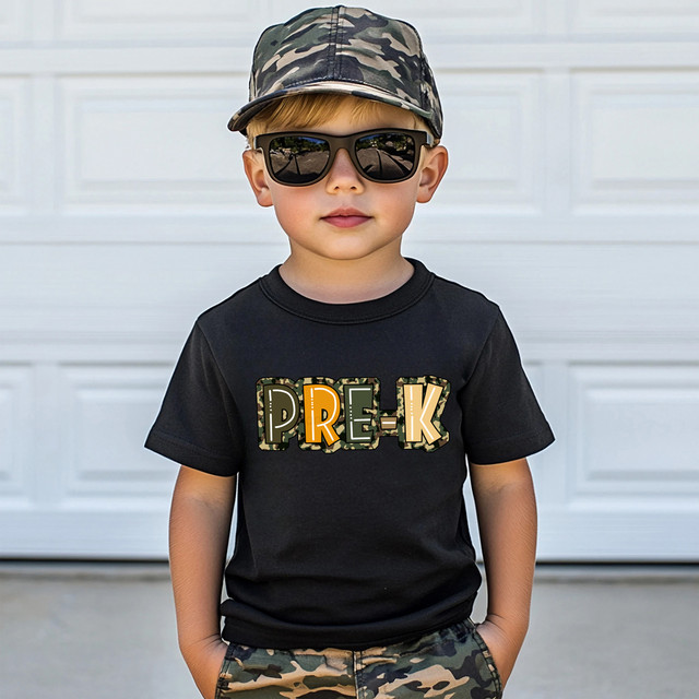 Back To School Camo DTF Heat Transfer