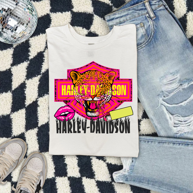 Harley Retro Grunge DTF Heat Transfer