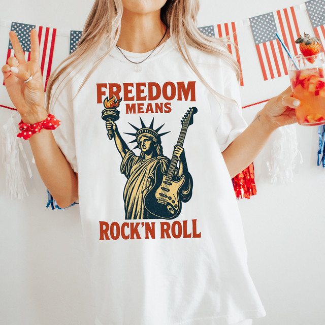Freedom Means Rock N' Roll DTF Heat Transfer