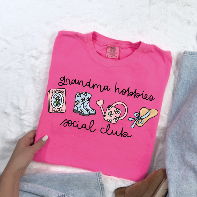Grandma Hobbies Social Club DTF Heat Transfer
