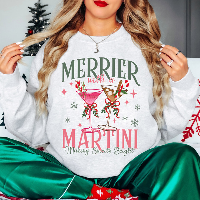 Merrier With A Martini DTF Heat Transfer