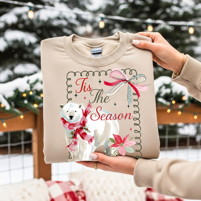 Tis The Season Polar Bear DTF Heat Transfer