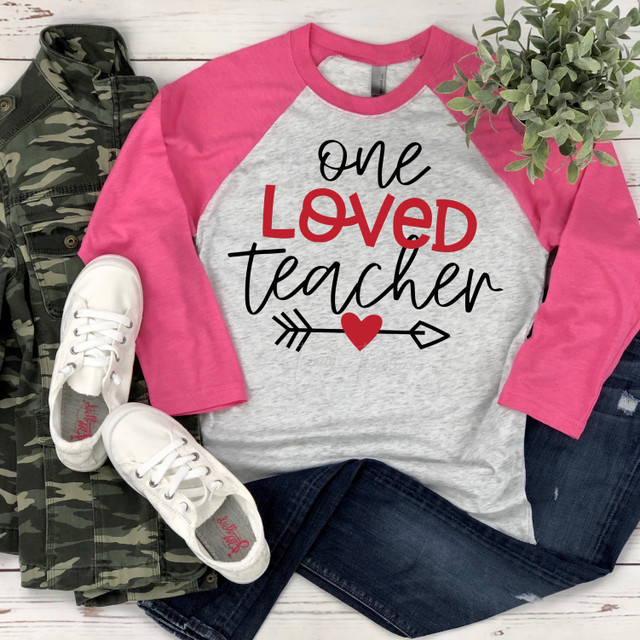 One Loved Teacher Valentine Sublimation Transfer One Loved Teacher Valentine Sublimation Transfer
