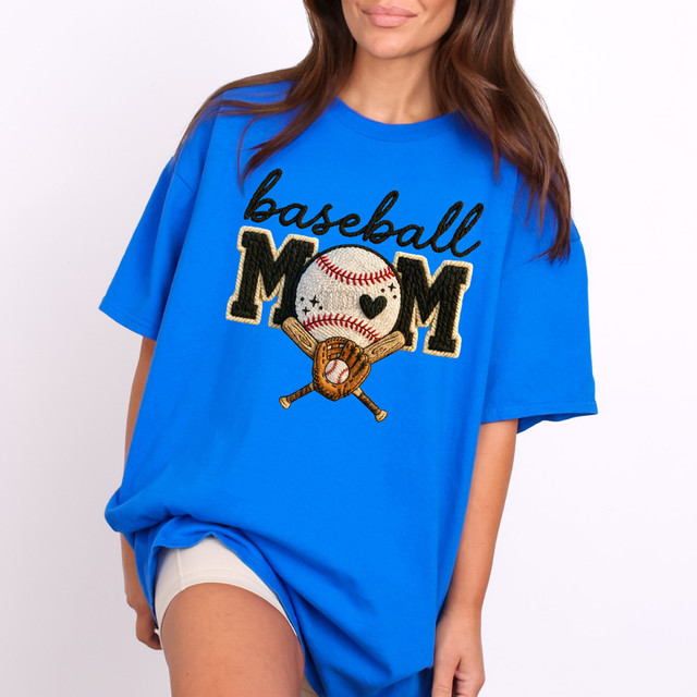 Faux Yarn Baseball Mom DTF Heat Transfer