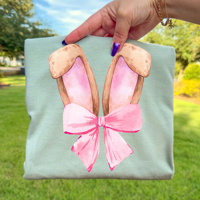 Bow Bunny Ears DTF Heat Transfer