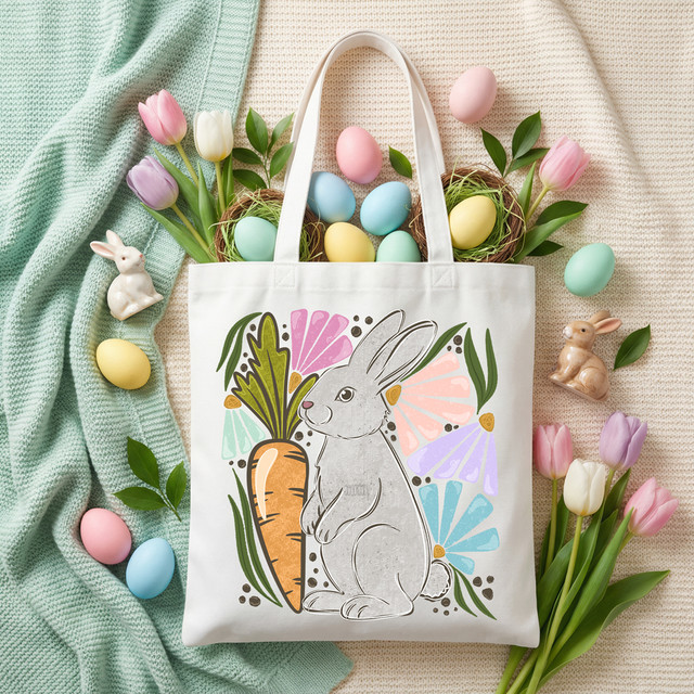 Boho Easter Bunny DTF Heat Transfer